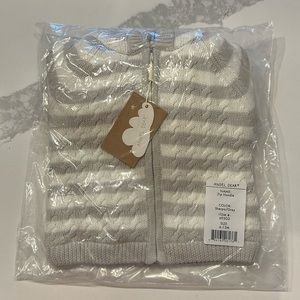 Angel Dear Unisex Sherpa-Lined Knit Jacket - Baby